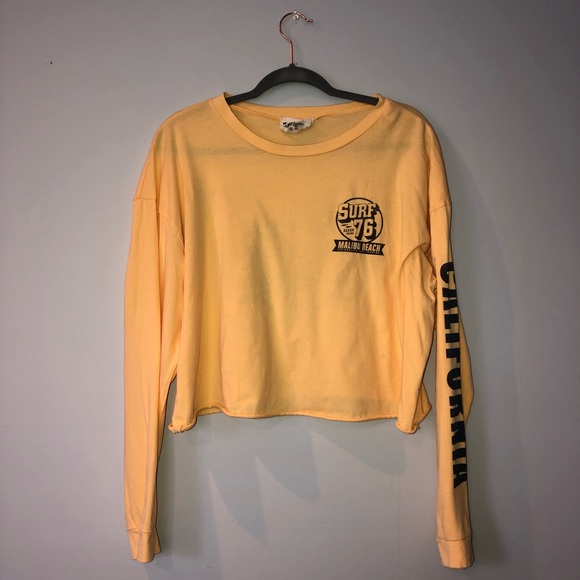 french pastry Tops - 🌻yellow long sleeve cropped length California
